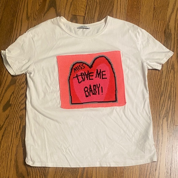Zara Tops - Zara slogan tee shirt